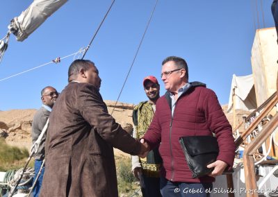 Mr. Abdel Moniem greets H.E. Ambassador Thesleff