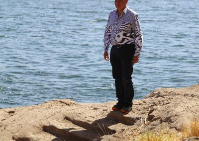 Similar to H.E. Ambassador Charlotta Sparre, who stood on these steps during her visit to Gebel el-Silsila two years ago, H.E. Ambassador Jan Thesleff paid his respect to the site as he climbed the royal staircase of Ramses II!