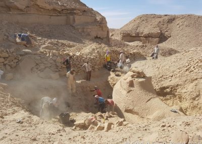 Sphinx during excavation